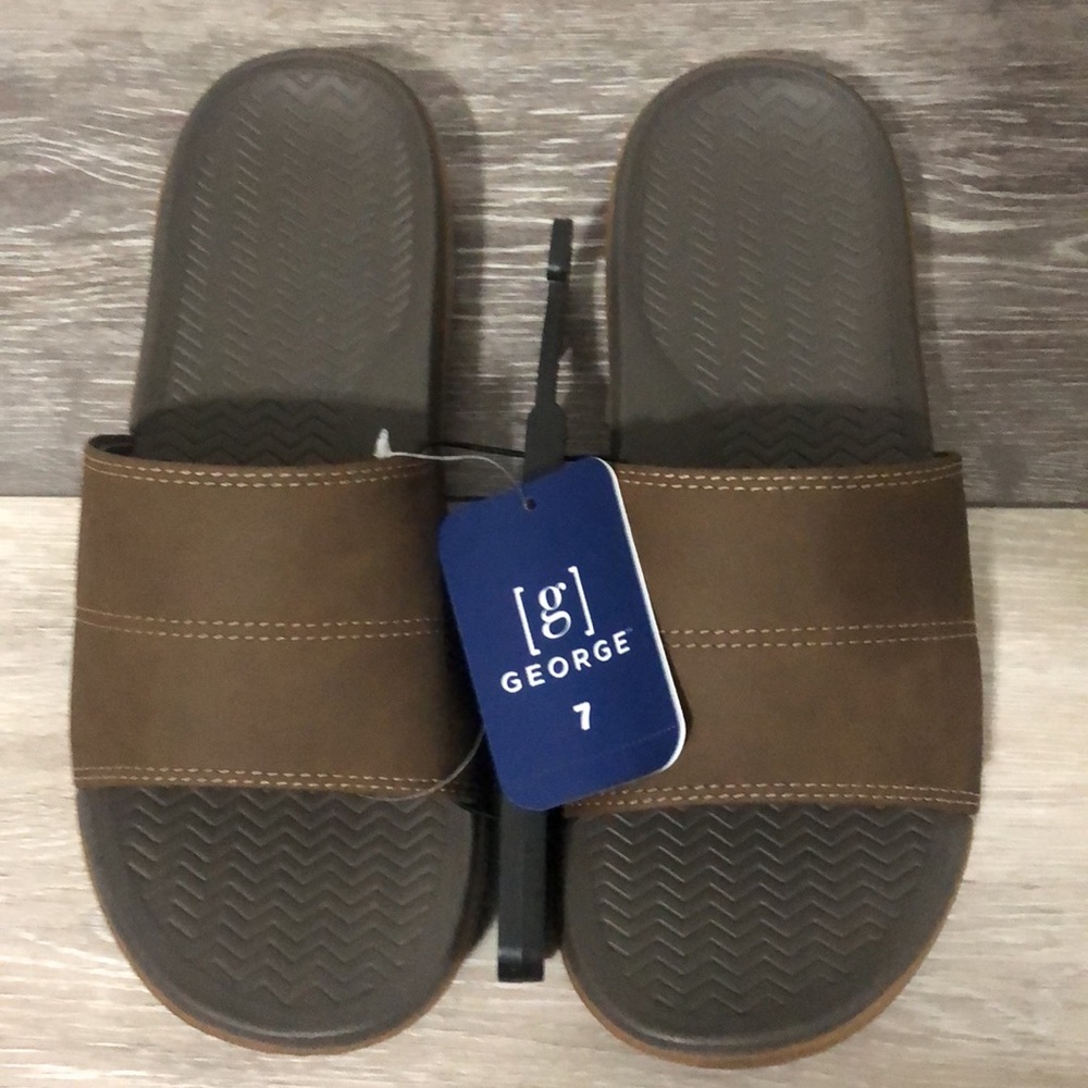 George Size 7 Mens Street Slides Sandals